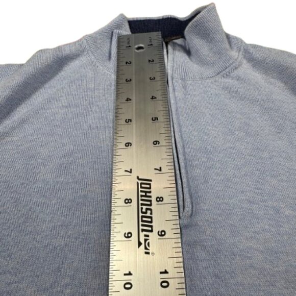 Vineyard Vines Light Blue Quarter Zip Quiet Luxury Preppy Men's Sweater (Size L) - Picture 10 of 13